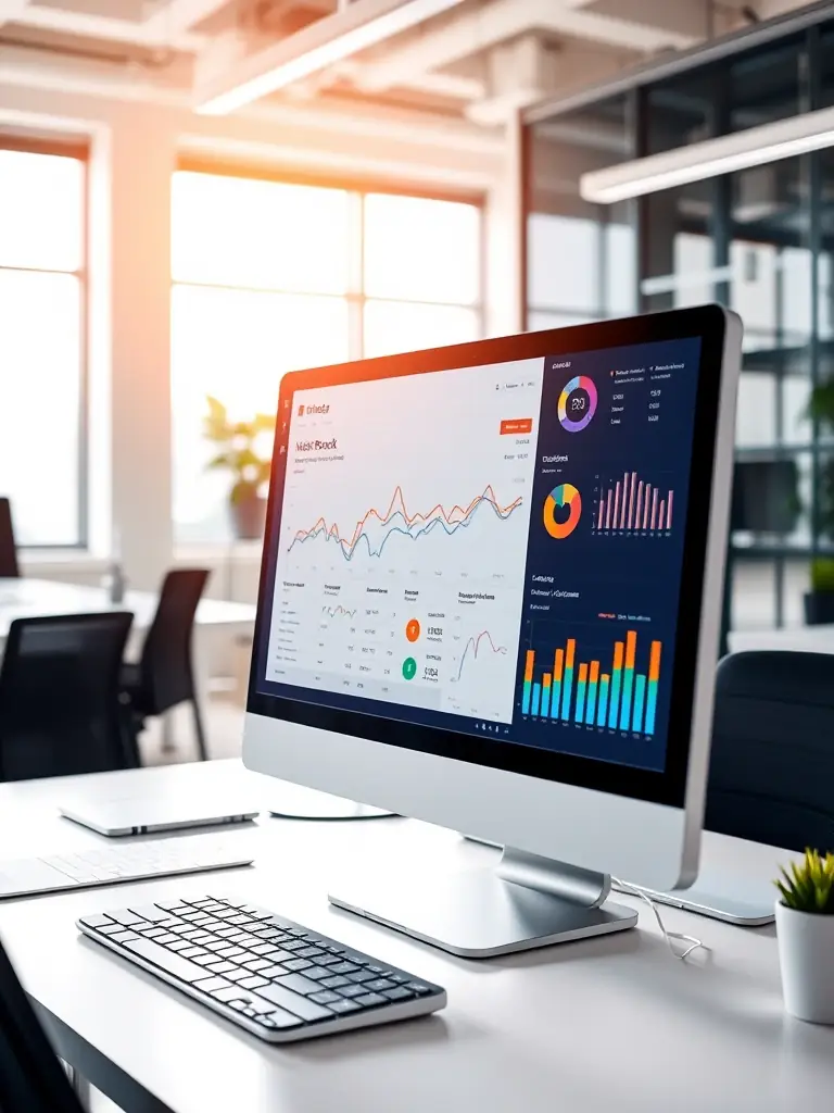A performance dashboard showing improved website speed metrics and SEO analytics, representing MPK Digital's technical SEO and speed optimization service.